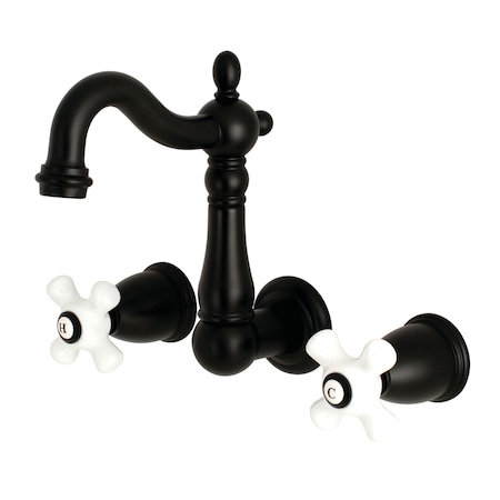 Heritage KS1220PX 8-Inch Center Wall Mount Bathroom Faucet KS1220PX